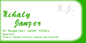mihaly janzer business card